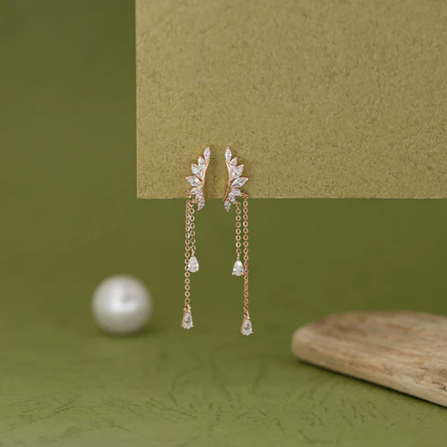 Silver Diamond Earrings